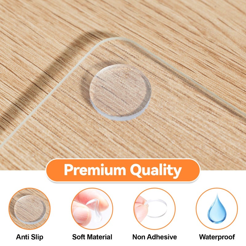 FURNIMATE وسادات مضادة للانزلاق لطاولة زجاجية - واقيات لطاولة زجاجية، 20 قطعة 3/4 بوصة غير لاصقة متوسطة - Image 4